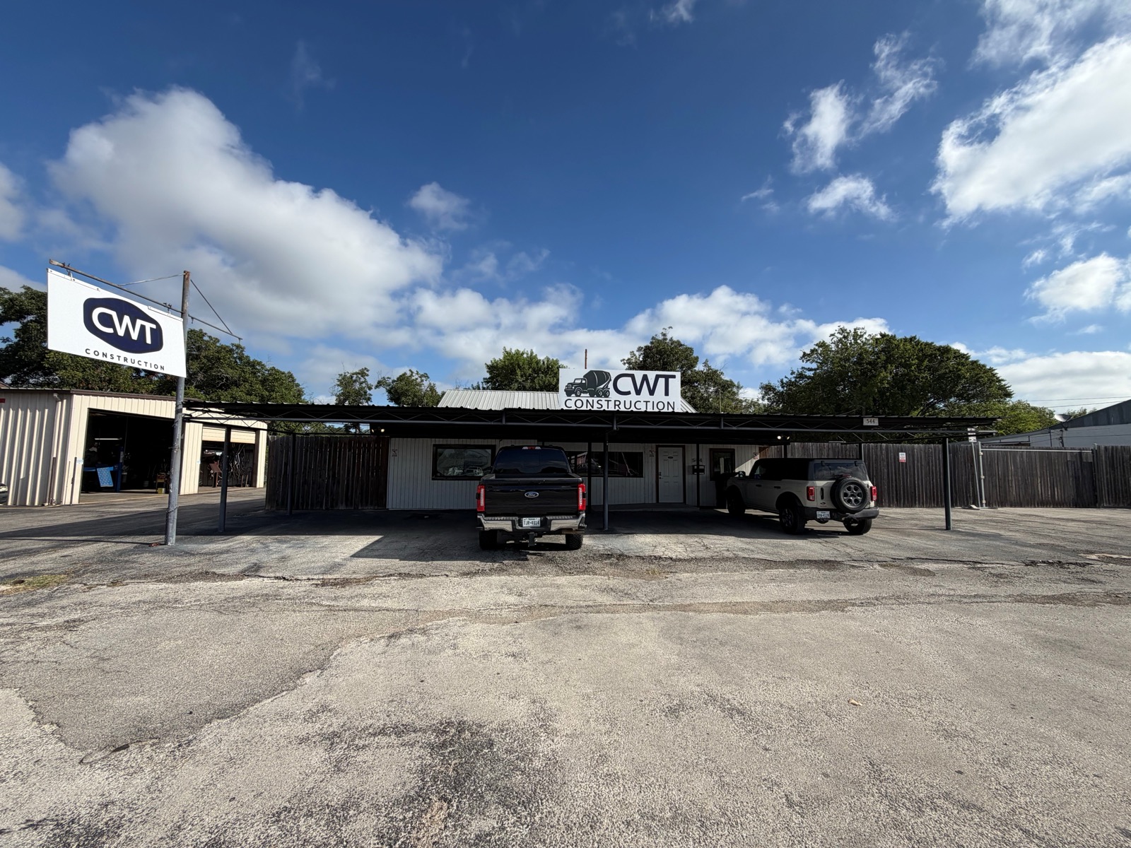 CWT Construction office in New Braunfels